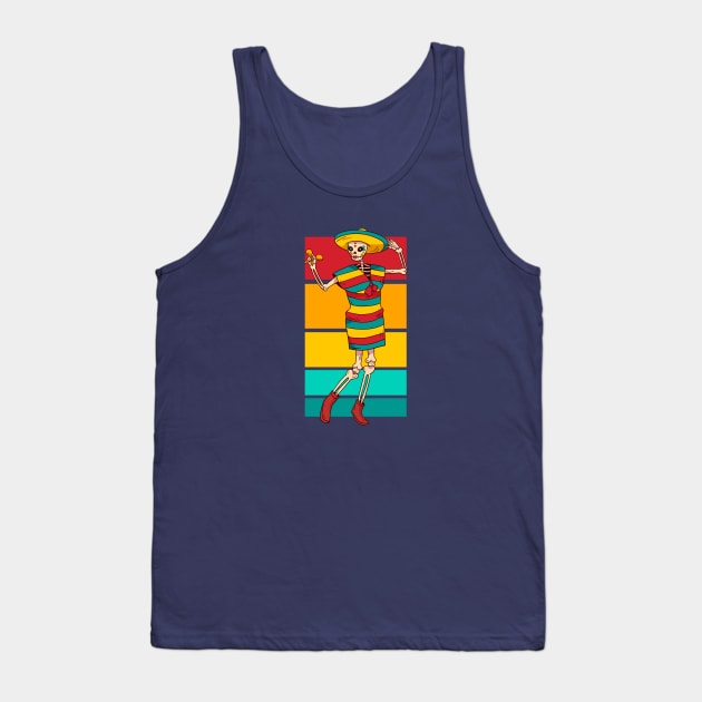 Dia de los Muertos Dancer Tank Top by SLAG_Creative